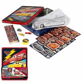 DISNEY CARS 3D Ustvarjalni Set v Kovinski Škatli (12 kos.)