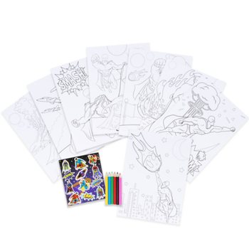 VELIK SET ZA BARVANJE - MODEL: SUPERJUNAKI - Dim. 22x30x1 CM (12 kos)