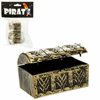 Mini piratska skrinja z zakladom v displayu (24 kos.)