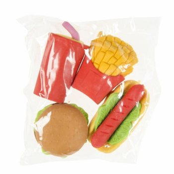 4-delni komplet radirk Fast Food (Zaslonska &scaron;katla 12x)