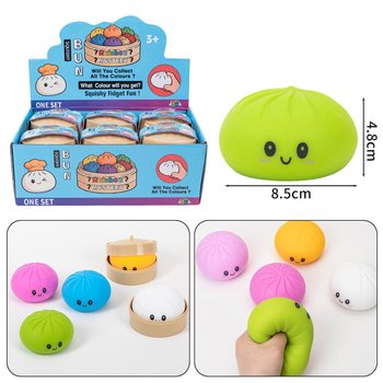 RAGE - Squishy Bun Dumplings VELIKI (Dim. 8.5 x 8.5 x 4.8 cm) - Viralna Fidget igrača 2026 (12 kos)