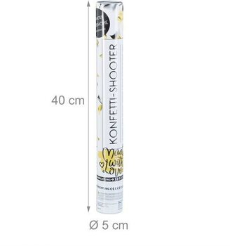 Konfeti top &ndash; Barva: Črno-rumena - 40 cm - Party popper (10 kos.)