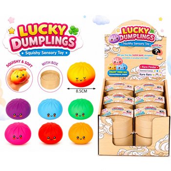 RAGE - LUCKY DUMPLINGS - Squishy Bun Dumplings VELIKI Vel. 8.5 x 8.5 x 4.8 cm - V ZASLONU (12 kos)