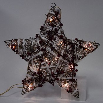 VELIKA SVETLEČA BOŽIČNA ZVEZDA DEKORACIJA 45 CM (2 kosa)