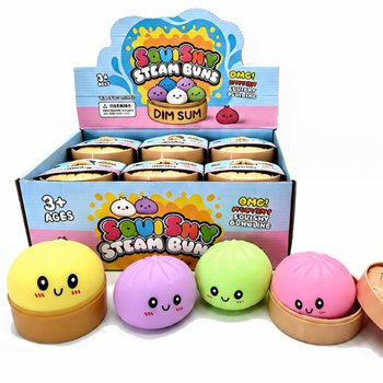 RAGE - Squishy Bun Dumplings VELIKI (Vel. 8.5 x 8.5 x 4.8 Cm) - Viralna Fidget Igrača 2026 (12 kos)