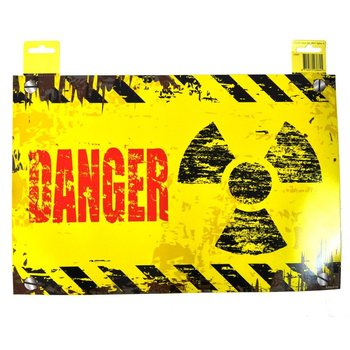 DEKORATIVNI NAPIS ZA VRATA - "DANGER" / "KEEP OUT" (12 kos.)