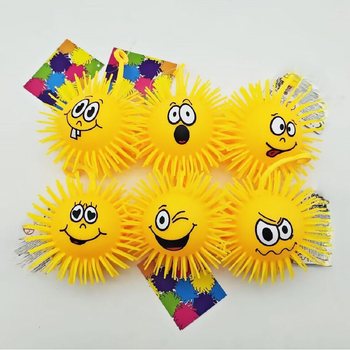PUFFER ŽOGICA Z EMOTIKONOM - 10CM - V DISPLAYU (12 kos)