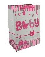 DARILNA VREČKA ZA ROJSTVO - BABY ROZA (12 kos.)
