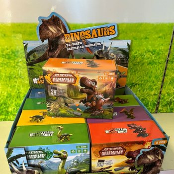 3D Dinosaur Set za Sestavljanje v Darilni &Scaron;katli - Display (8 kos.)