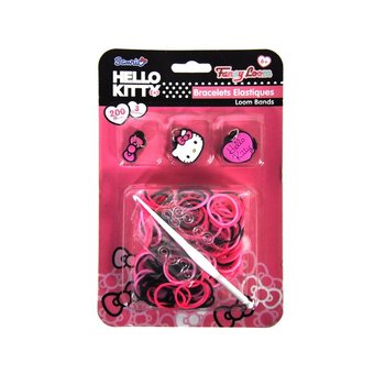 Set za Izdelavo Gumijastih Zapestnic z Obeski Hello Kitty (12 kos)