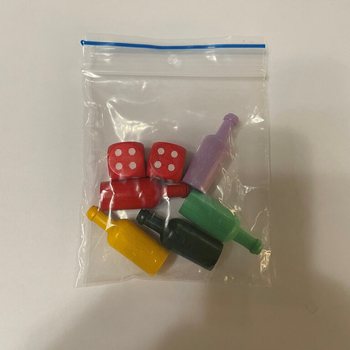Komplet Naredi svojo družabno igro - 5 figuric + 2 kocki (100 kos)