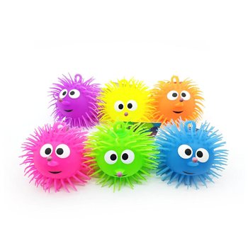 PUFFER ŽOGA Z OČMI - 13CM - V ZASLONU (12 kosov)