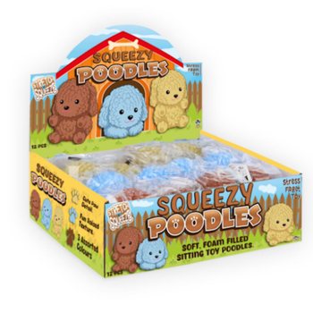 Raztegljivi Squishy Pudlji v Stojalu (12 kosov)