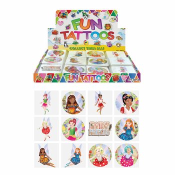 ZABAVNI TATUJI - MODEL: VILA / FAIRY, paketi po 12x tatujev V ZASLONU (48 kosov)