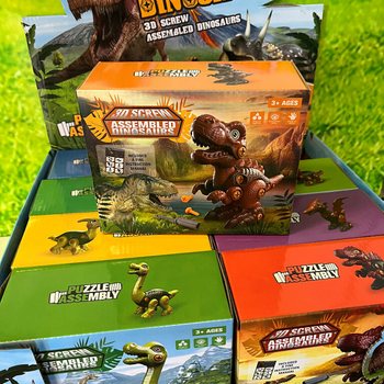 3D Dinosaur Set za Sestavljanje v Darilni &Scaron;katli - Display (8 kos.)