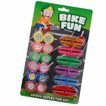BIKE FUN - 18-delni Set Kolo Odsevnikov za Napere na Kartonu (1 kos)