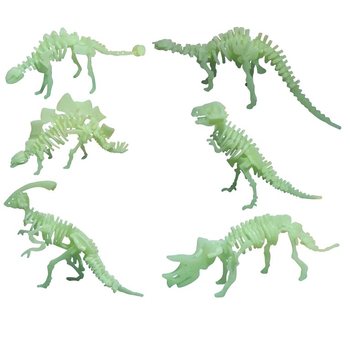 Svetleče 3D dino sestavljanke v temi (24 kos.)