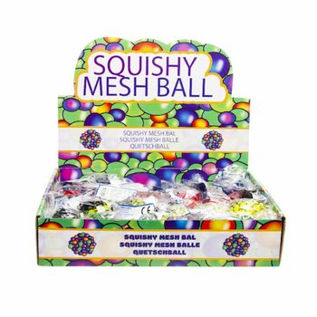 SQUISHY ŽOGA - Premer: 5 CM - ME&Scaron;ANE ŽIVE BARVE V ZASLONU (24 kos)