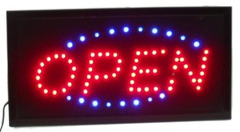 Svetlobna LED Tabla "OPEN" &ndash; 2 Barvi