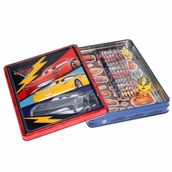 DISNEY CARS 3D Ustvarjalni Set v Kovinski &Scaron;katli (12 kos.)