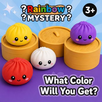 RAGE - Squishy SUGAR EDITION Cmoki Bun Dumplings VELIKI (8.5 x 8.5 x 4.8 cm) - Viral 2026 Fidget Toy (12 kos)