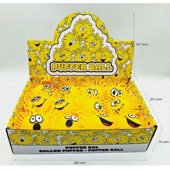 PUFFER ŽOGICA Z EMOTIKONOM - 10CM - V DISPLAYU (12 kos)