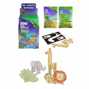 3D Praskanka Sestavljanka Živali iz Zoo-ja (Display 18 kosov)