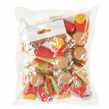 4-delni komplet radirk Fast Food (Zaslonska &scaron;katla 12x)