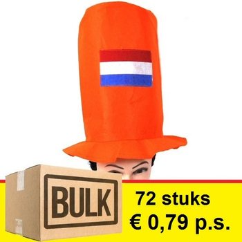 ***AKCIJA ZA VEČJE KOLIČINE*** VISOK ORANŽEN KLOBUK (72 kos.)