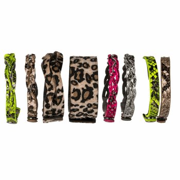 **MEGA POCENI** KOMPLETNO VRTLJIVO STOJALO Z NAKITOM IN DODATKI ANIMAL PRINT (180 kosov)