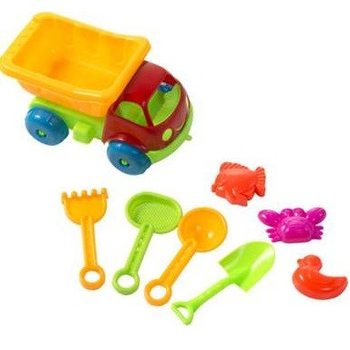 Plažni Set Igrača Tovornjak Kiper 17 cm (10 kos)