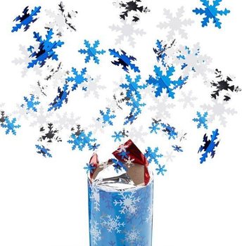 Konfeti top - Snežinka - 40 cm - party shooter (10 kos)