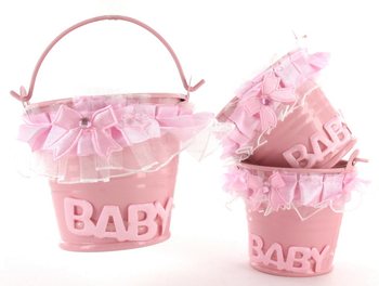 DEKORATIVNO VEDRO - BABY ROZA (12 kos)