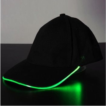 SVETLEĆA LED KAPA / PARTY CAPS - BARVA: ZELENA (12 KOS)