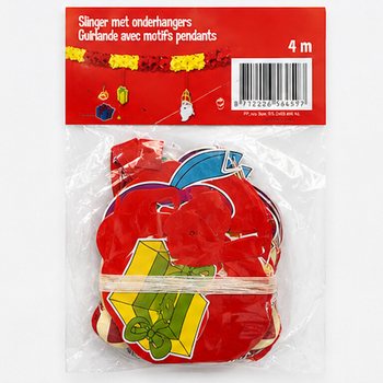 Girlanda Sinterklaas in Piet z obeski - 4 m (6 kosov)