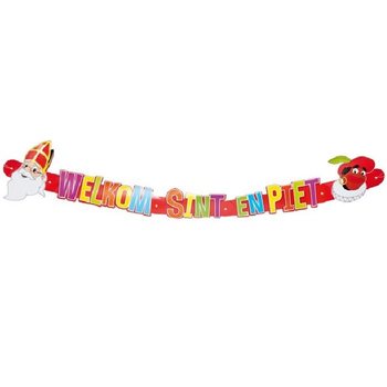 Pozdravna girlanda Sint in Piet 124 cm (12 kos)