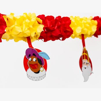 Girlanda Sinterklaas in Piet z obeski - 4 m (6 kosov)
