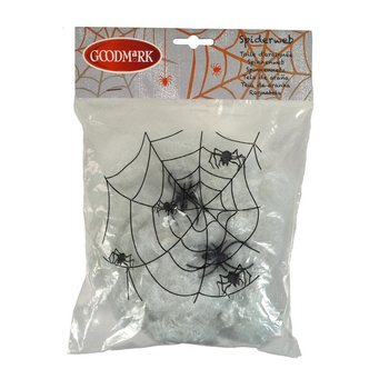 Dekorativna Pajčevina za Halloween z 2 Pajkoma (4 kos)