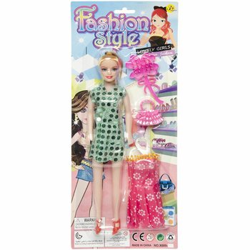 Modna lutka z obleko na kartonu (12 kosov)
