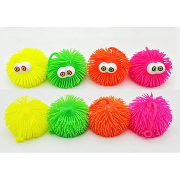 PUFFER ŽOGA Z OČMI - 10CM - V DISPLAYU (12 kos)