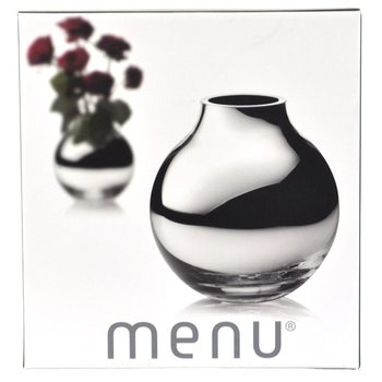 MENU Okrogla Vaza Srebrna | Luksuzna Krogelna Vaza B2B