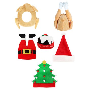 MIX LUKSUZNIH ZABAVNIH BOŽIČNIH KAP - XMAS CAPS (6 kosov)