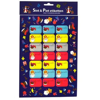 3 LISTI - DARILNE NALEPKE SINTERKLAAS (12 kos)