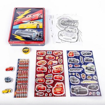 DISNEY CARS 3D Ustvarjalni Set v Kovinski &Scaron;katli (12 kos.)