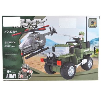 Gradbene kocke BRICKS Voja&scaron;ki helikopter in jeep