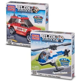 MEGA BLOKS - GASILSKI SUV IN POLICIJSKI HELIKOPTER (2 kos.)