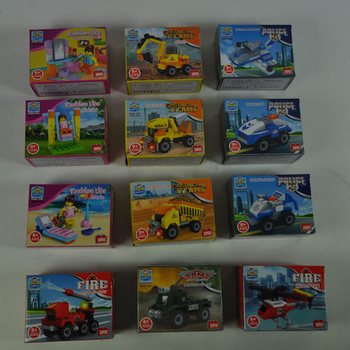 GRADBENI KOCKI BRICKS - MIX SERIJA V DISPLAYU (20 kos)