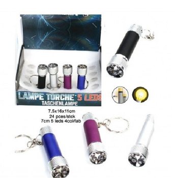 5 LED Svetilka Obesek za Ključe v Displayu (24 kos)
