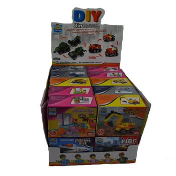 GRADBENI KOCKI BRICKS - MIX SERIJA V DISPLAYU (20 kos)