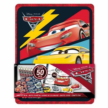DISNEY CARS 3D Ustvarjalni Set v Kovinski &Scaron;katli (12 kos.)
